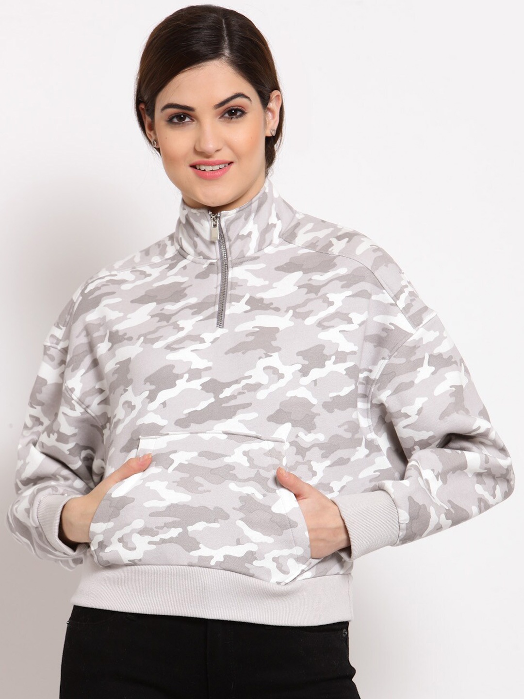 

Juelle Women Printed Sweatshirt, Grey