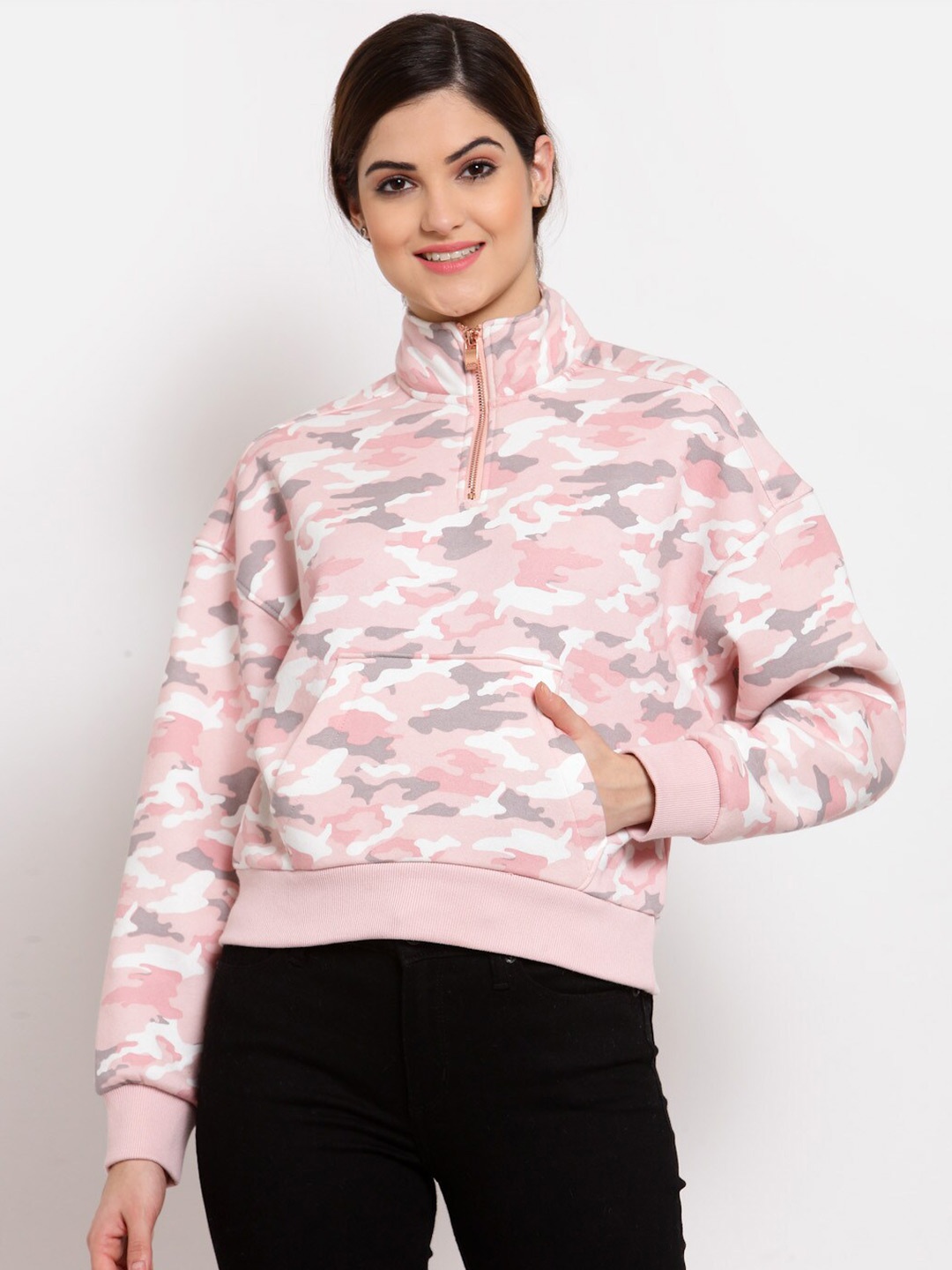 

Juelle Women Printed Sweatshirt, Pink
