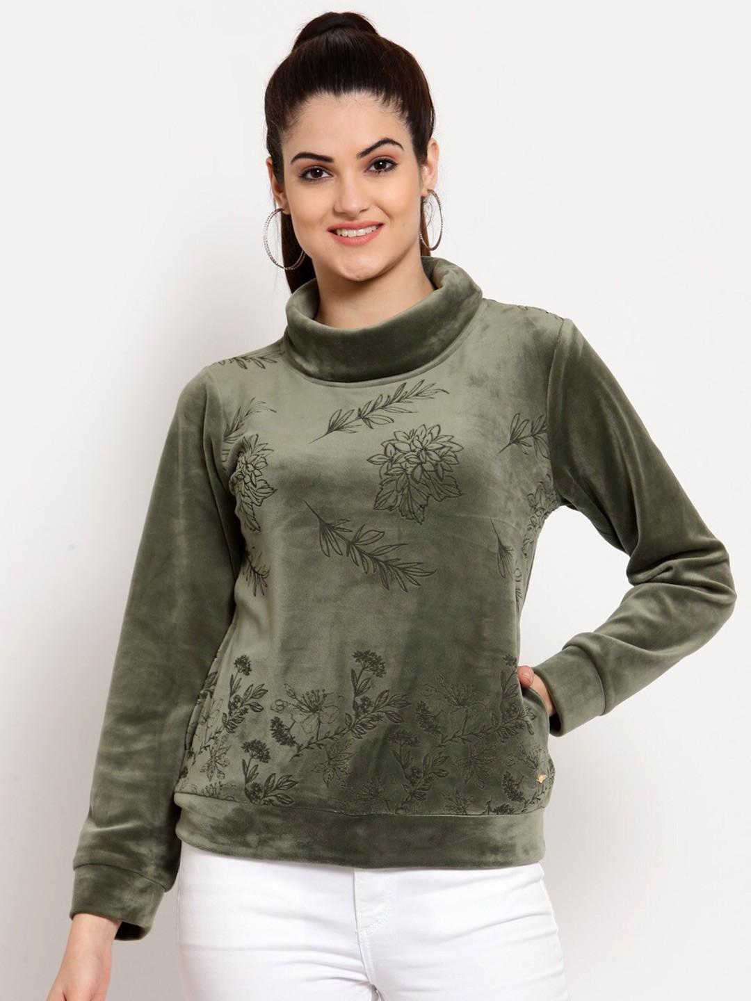 

Juelle Women Fleece Sweatshirt, Green