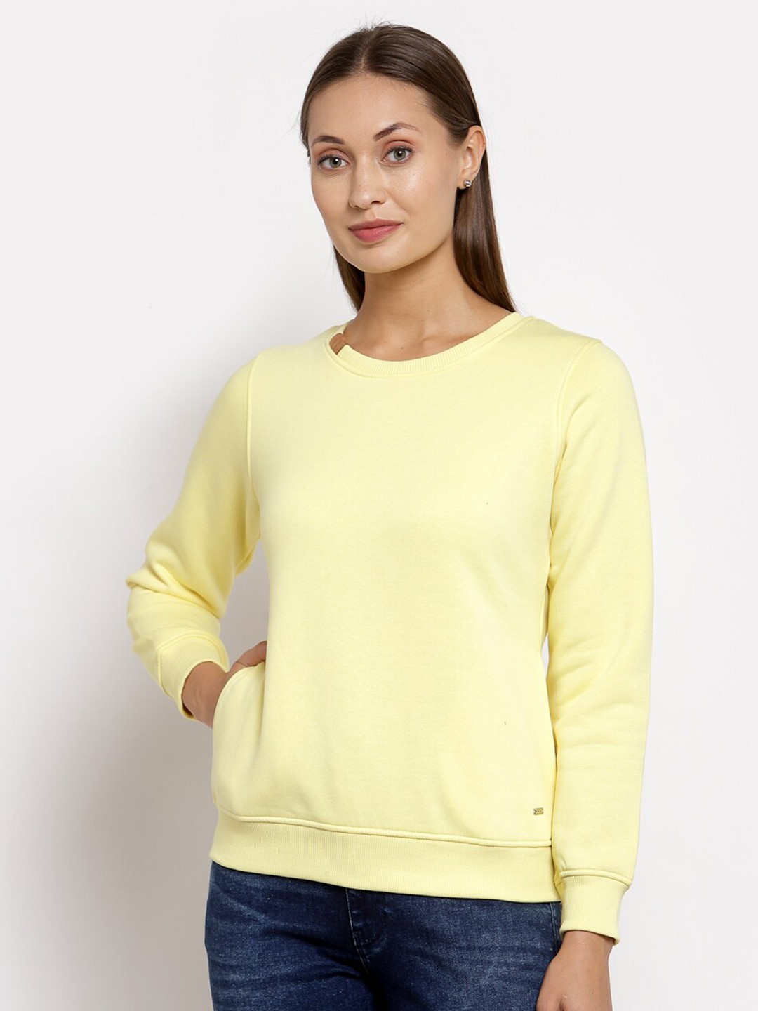 

Juelle Women Fleece Sweatshirt, Yellow