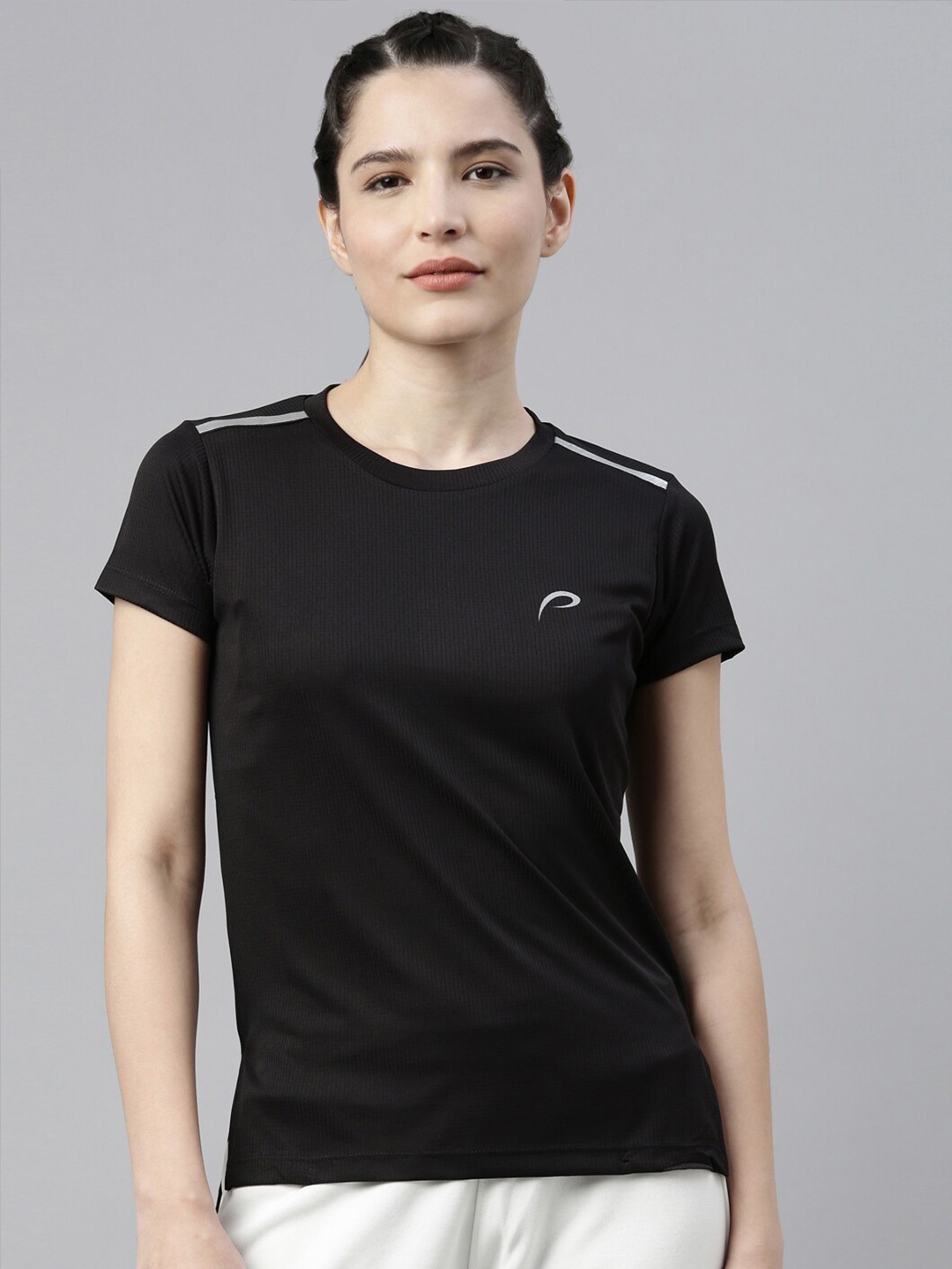 

Proline Active Women Antimicrobial Slim Fit Training or Gym T-shirt, Black