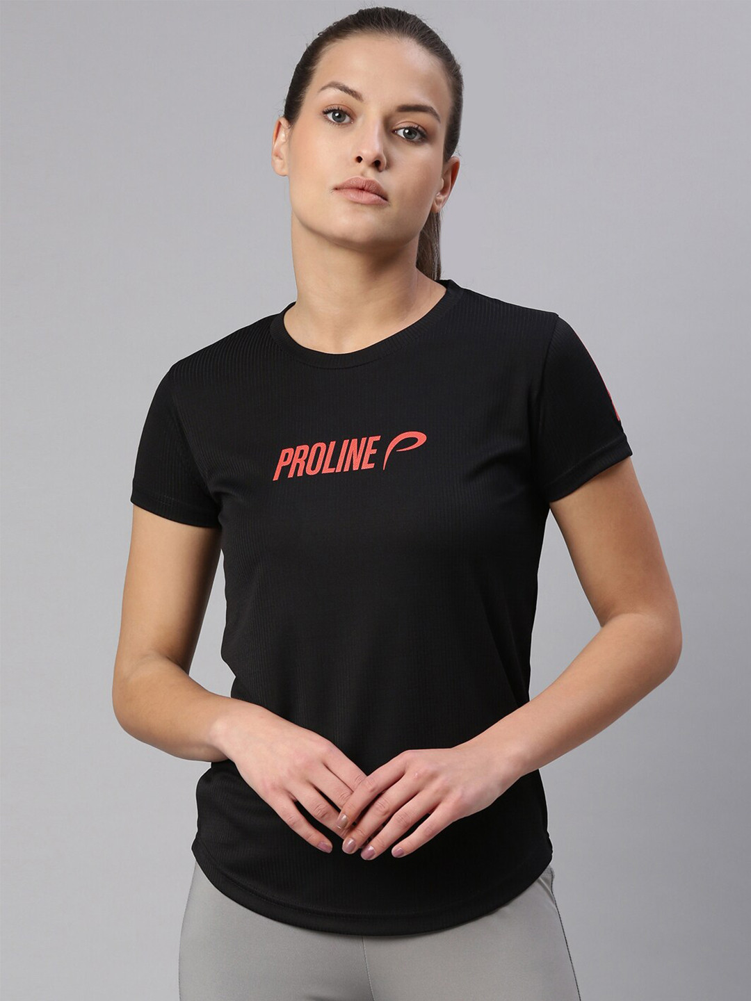 

Proline Active Women Round Neck T-shirt, Black