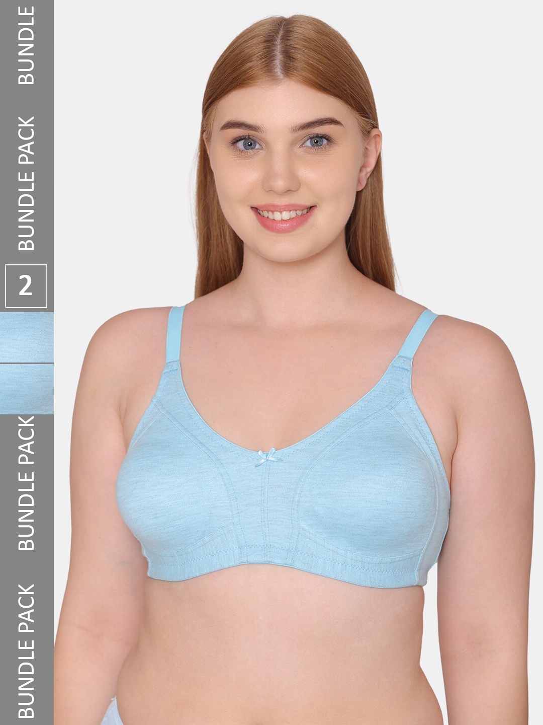 

Tweens Pack Of 2 Non-Padded Cotton Minimizer Bra, Blue