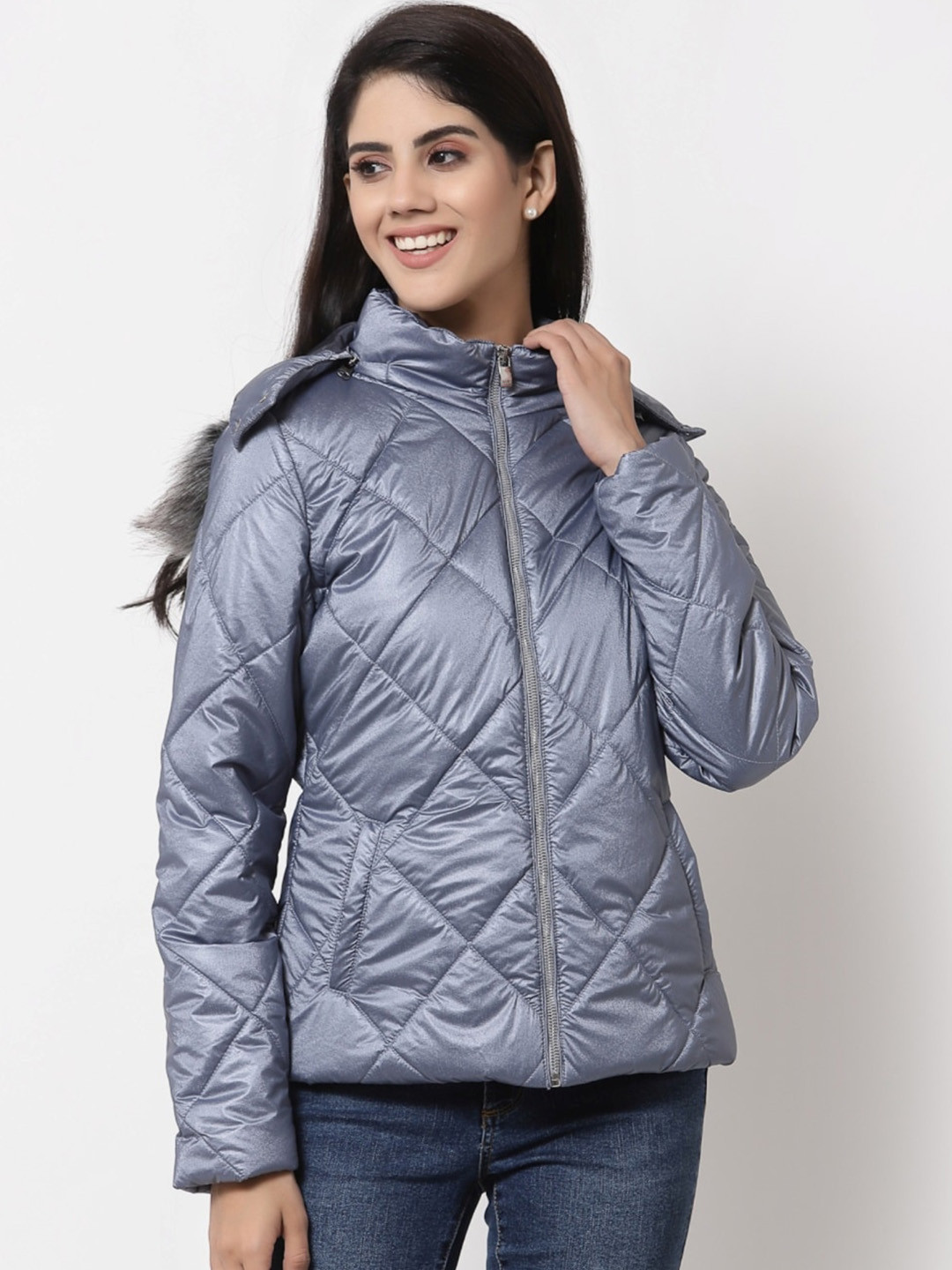 

Juelle Women Hooded Padded Jacket, Blue