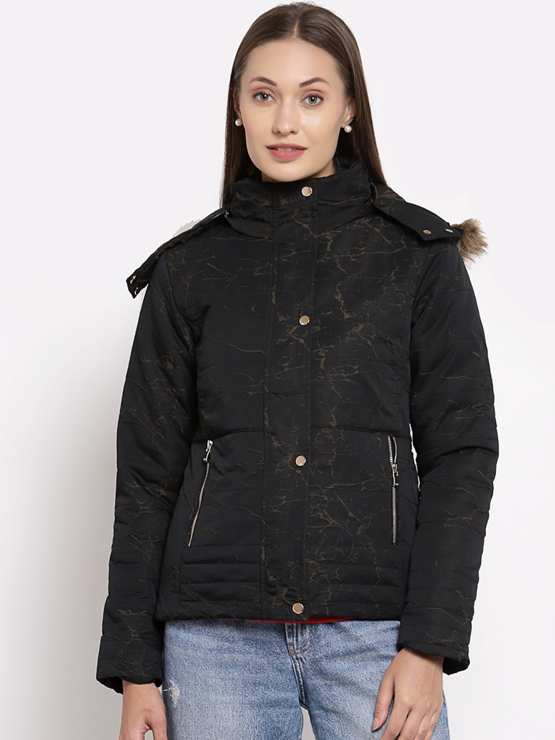 

Juelle Women Longline Parka Jacket, Black