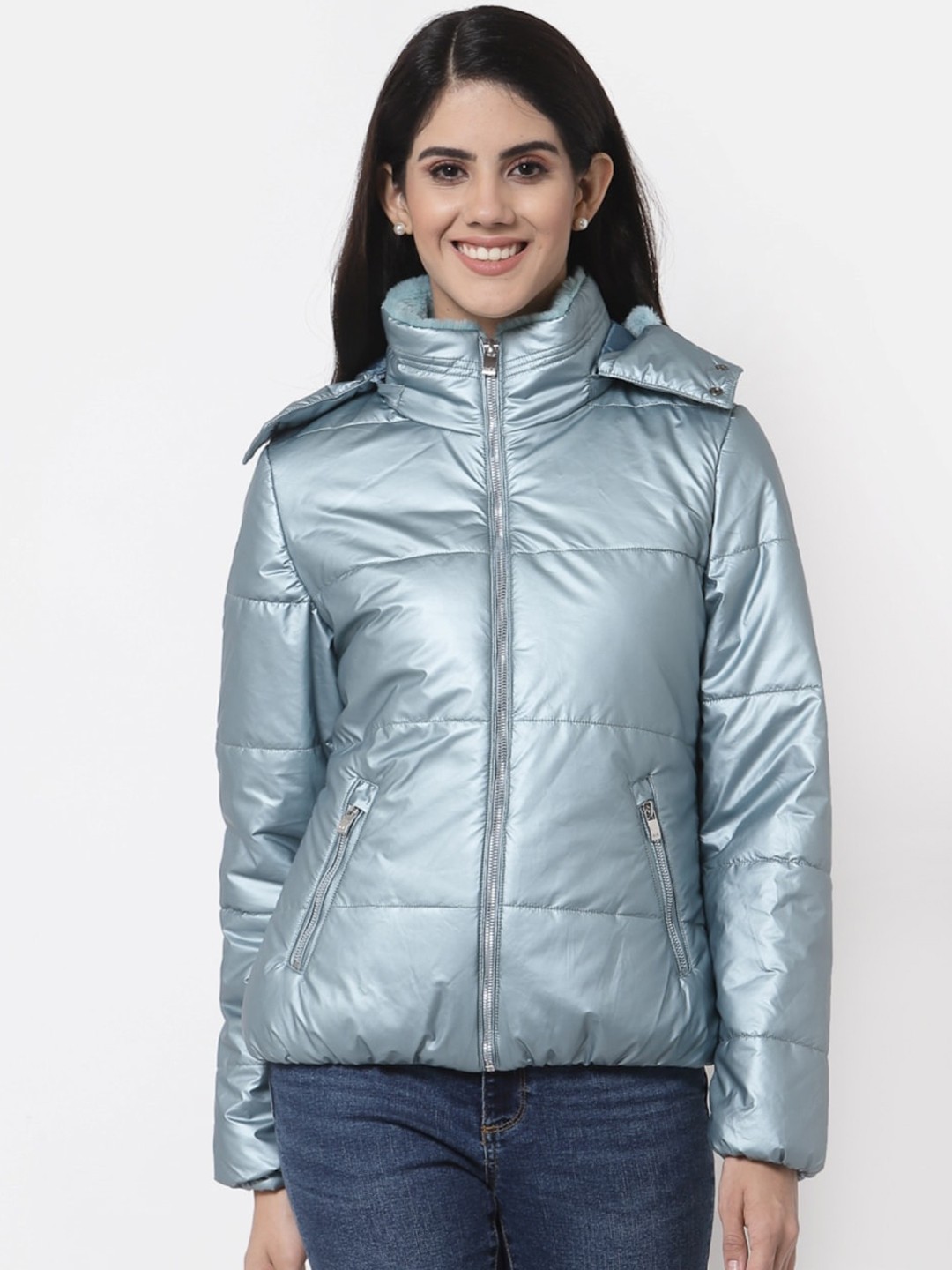 

Juelle Women Hooded Padded Jacket, Blue