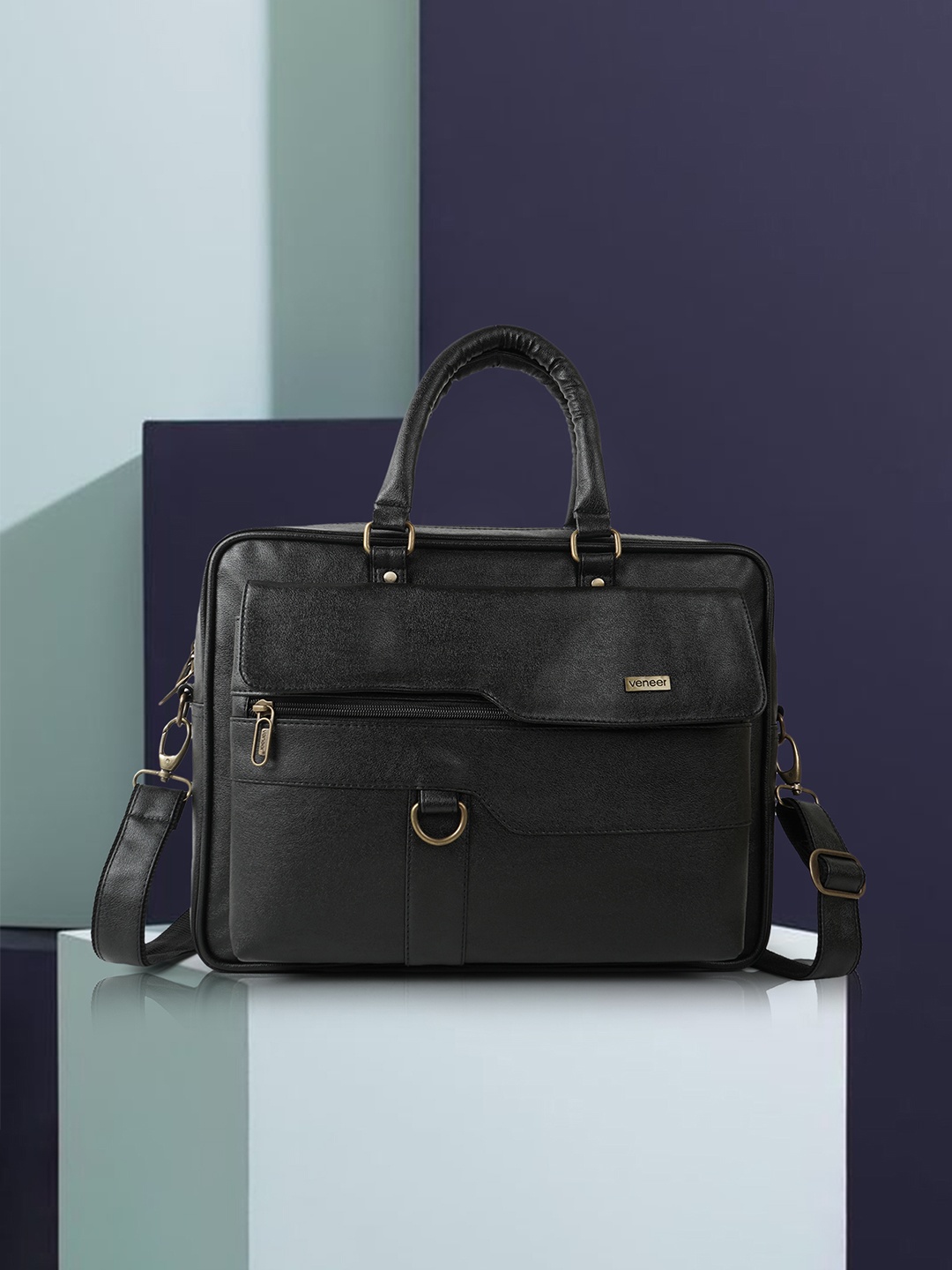 

Veneer Casual Laptop Messenger Bag, Black