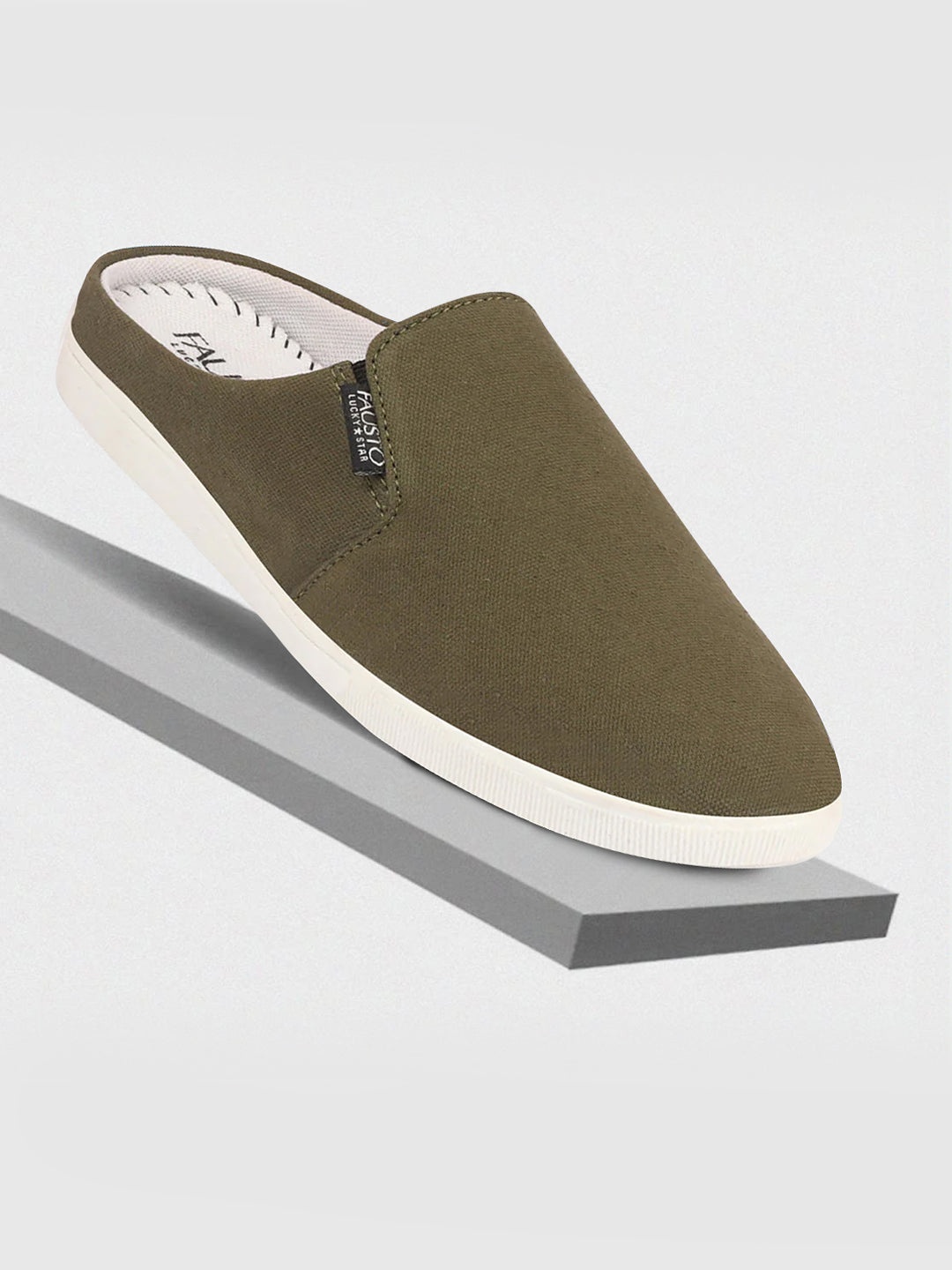 

FAUSTO Men Lightweight Mule Sneakers, Olive