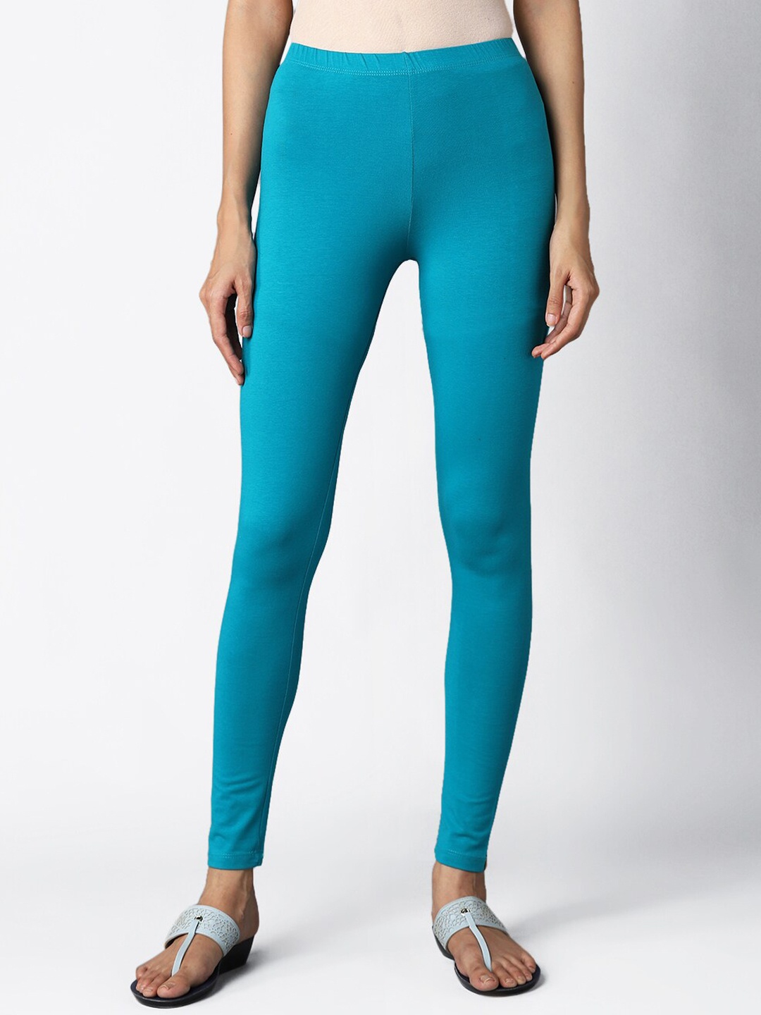 

AURELIA Women Solid Ankle Length Leggings, Blue