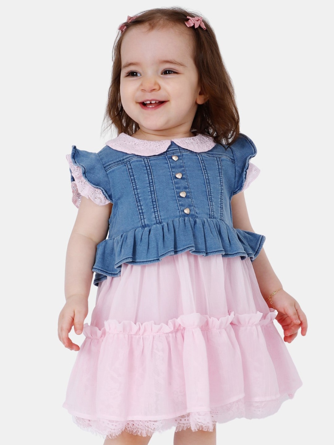 

One Friday Pink Peter Pan Collar Dress
