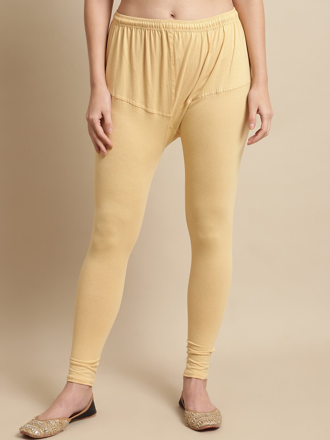 

KEX Women Churidar Length Leggings, Beige