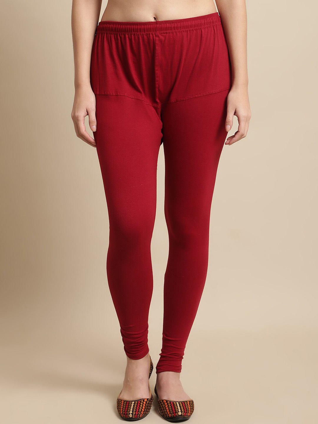 

KEX Women Churidar Length Leggings, Maroon