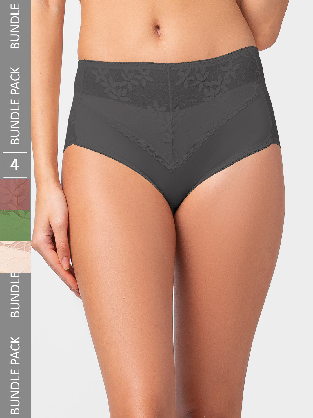 

FashionRack Women Pack Of 4 Assorted Hipster Briefs