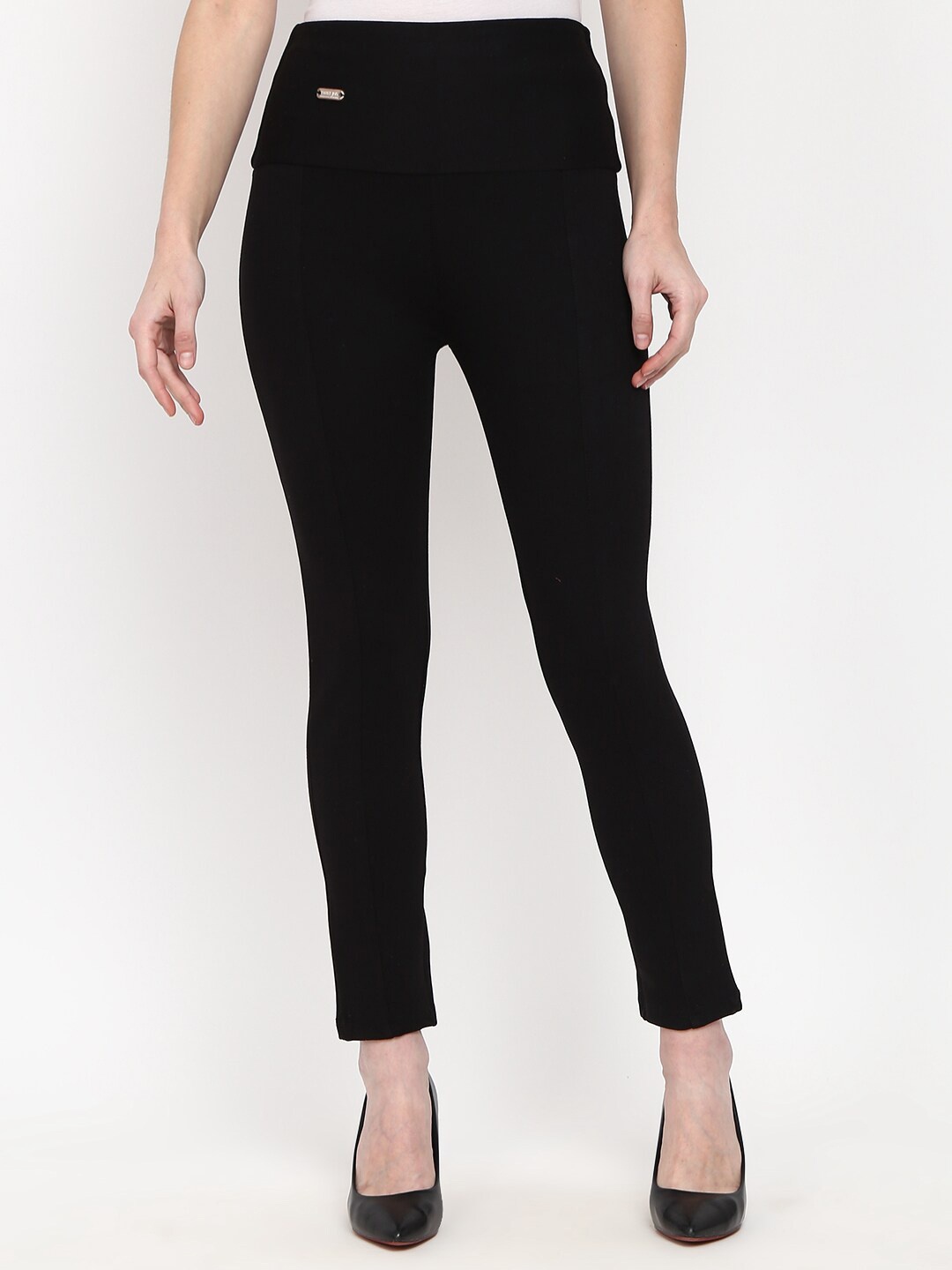 

V-Mart Women Cotton Jeggings, Black