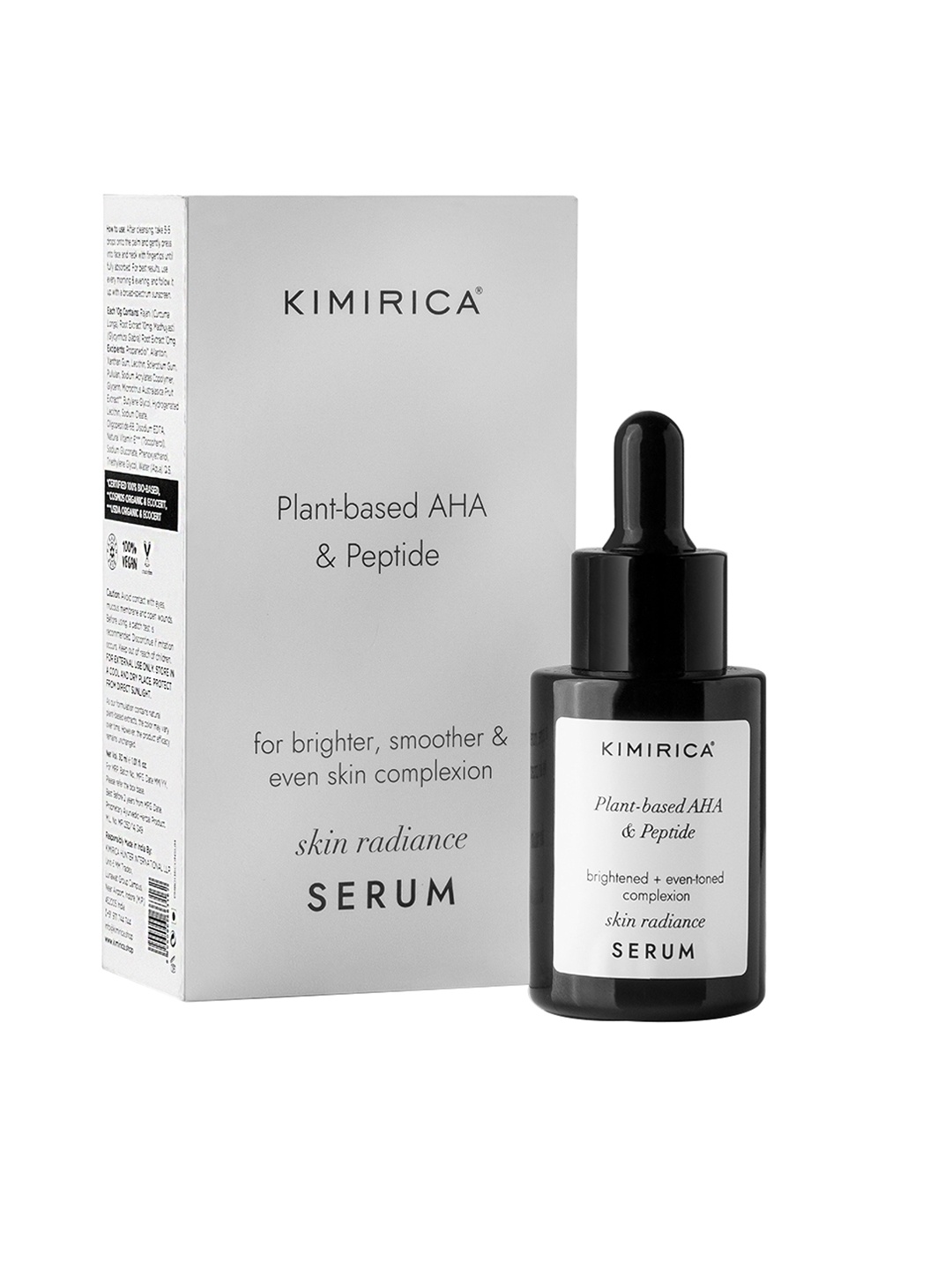 

Kimirica Plant-Based AHA & Peptide Skin Radiance Face Serum - 30 ml, White