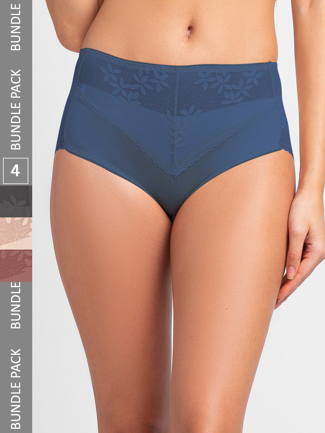 

FashionRack Women Pack Of 4 Assorted Hipster Brief