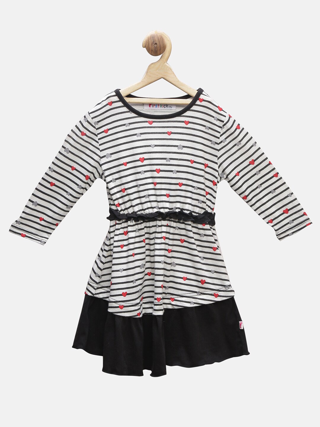 

First Kick Black Striped Dress