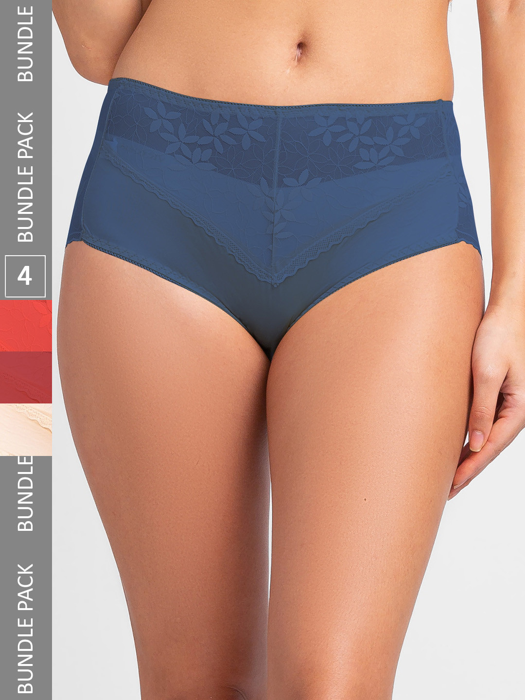 

FashionRack Women Pack Of 4 Assorted Hipster Brief