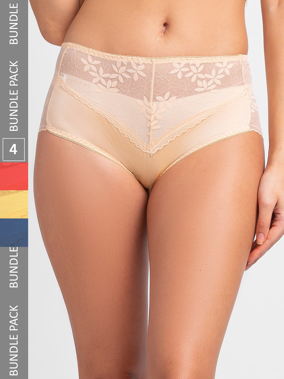 

FashionRack Women Pack Of 4 Assorted Hipster Briefs