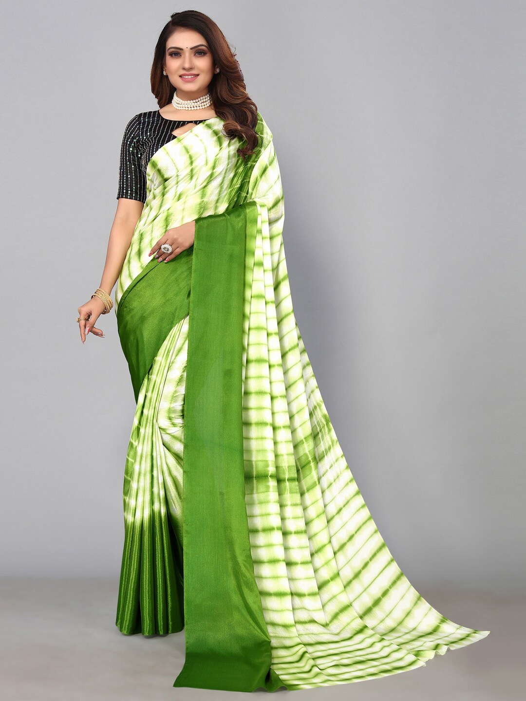 

SIRIL Tie and Dye Saree, Green