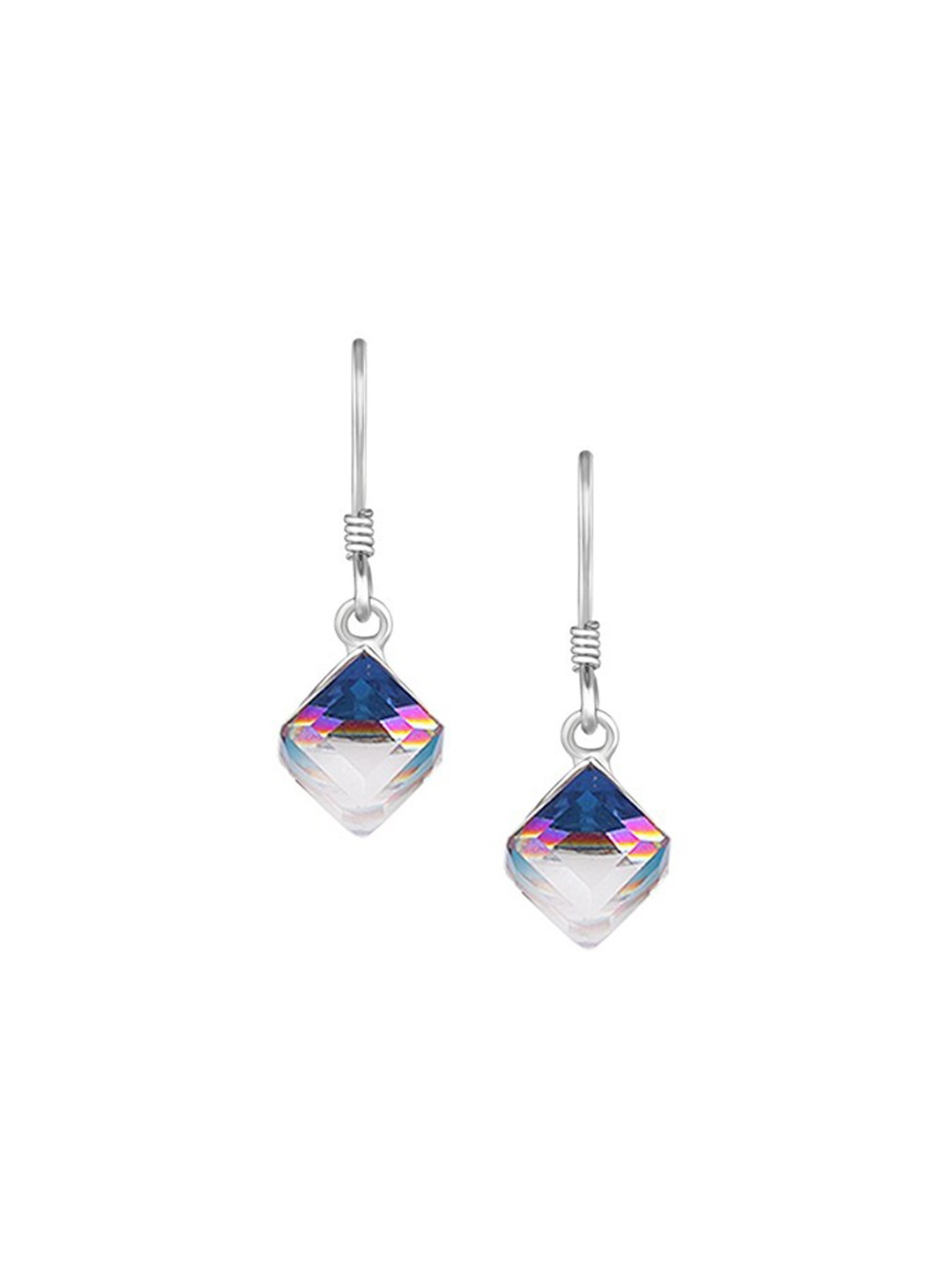 

GIVA Rhodium-Plated Contemporary Drop Earrings, Silver