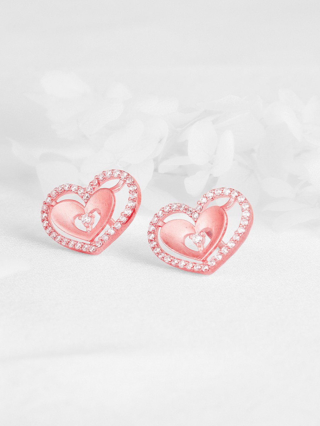 

GIVA Rose Gold -Plated Contemporary Studs Earrings