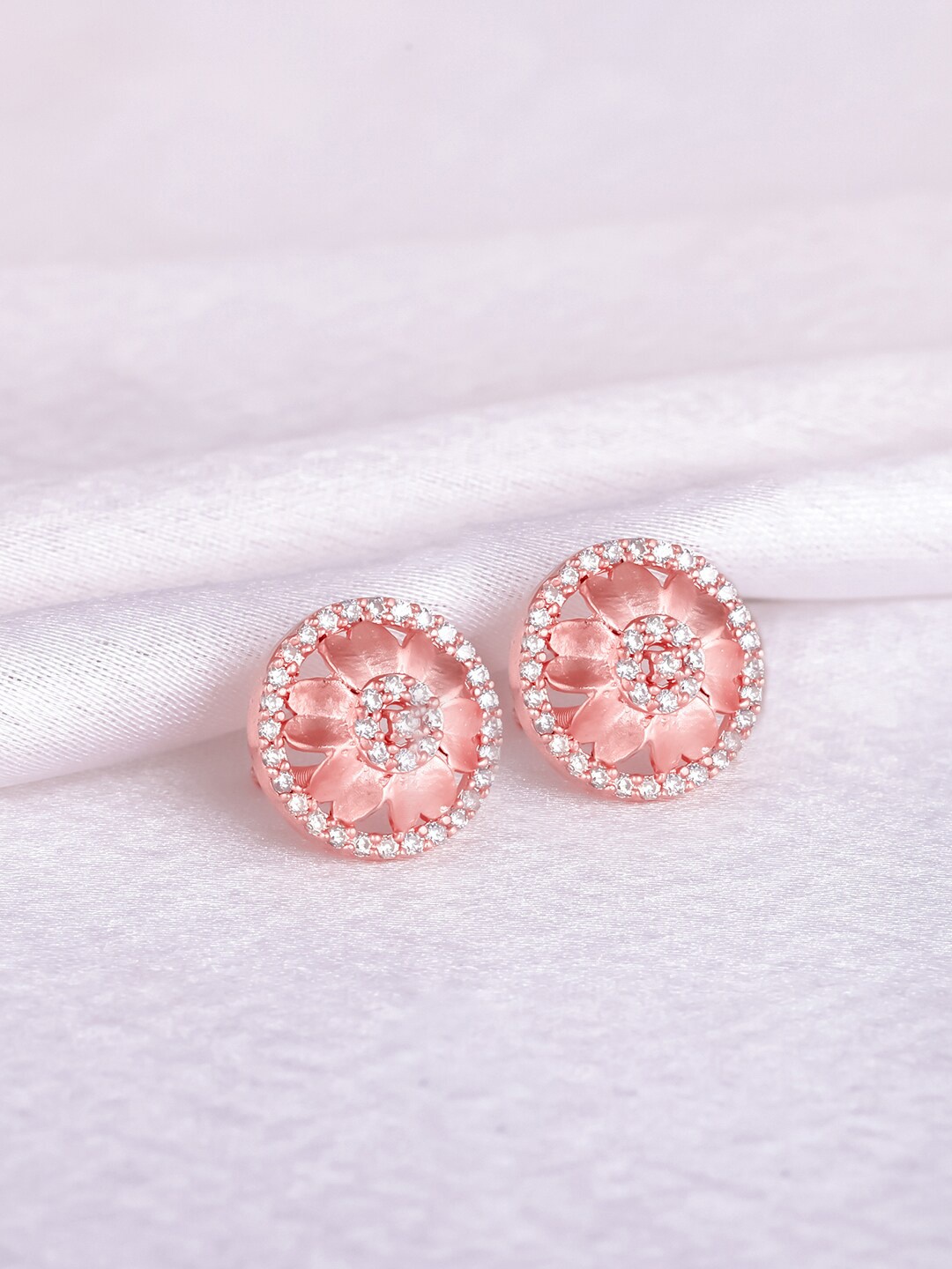 

GIVA Rose Gold Plated Contemporary Studs Earrings