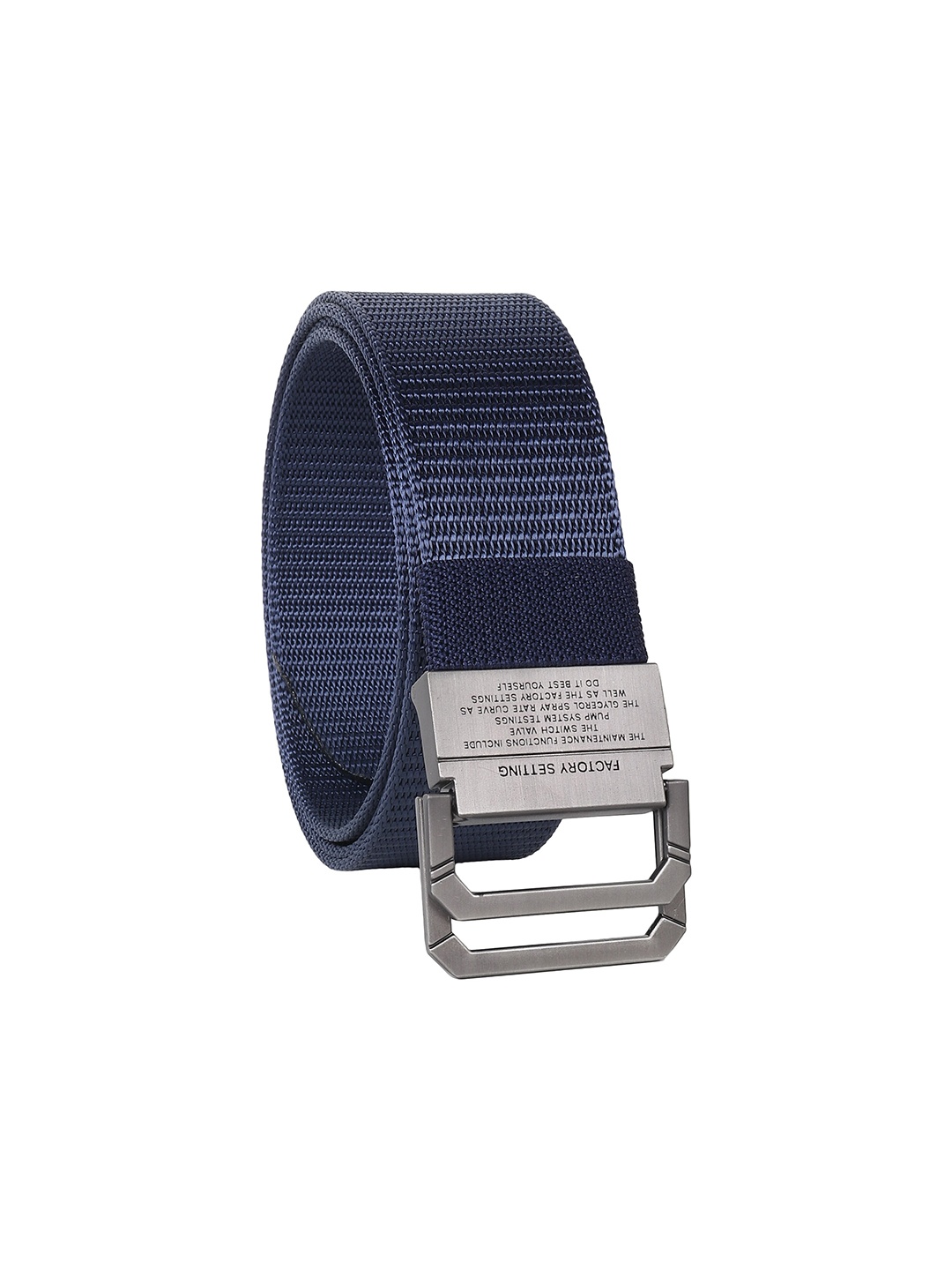 

HENEDA Men Woven Design D-Ring Closure Belt, Blue