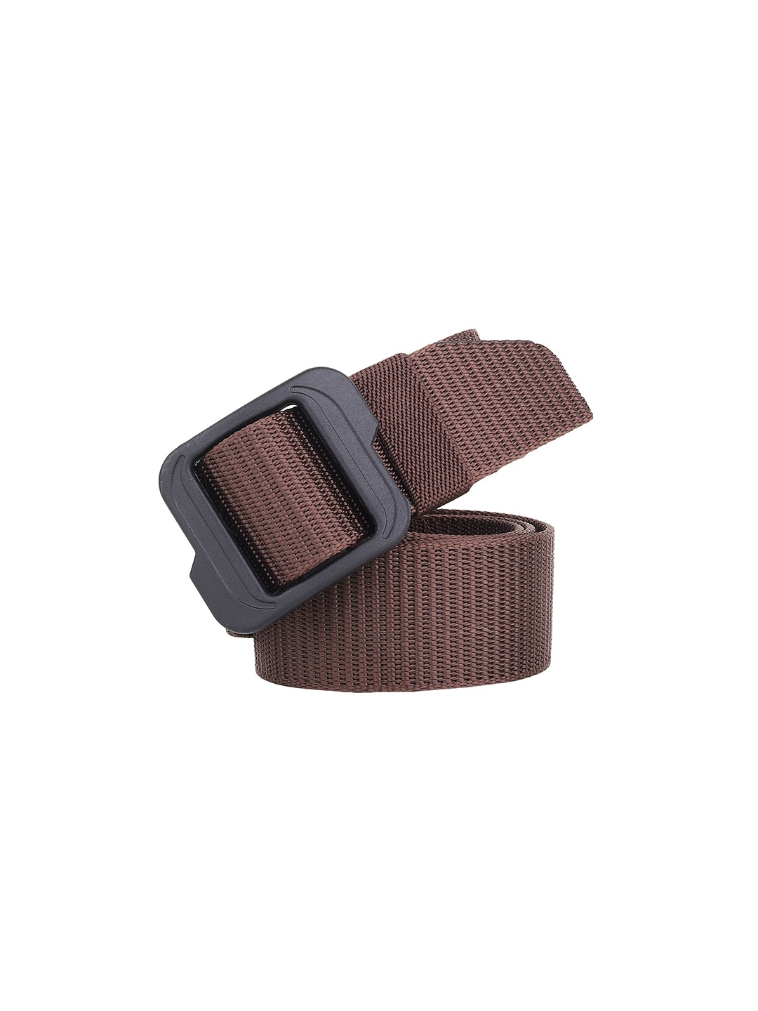 

HENEDA Men Slider Buckle Textured Belt, Brown