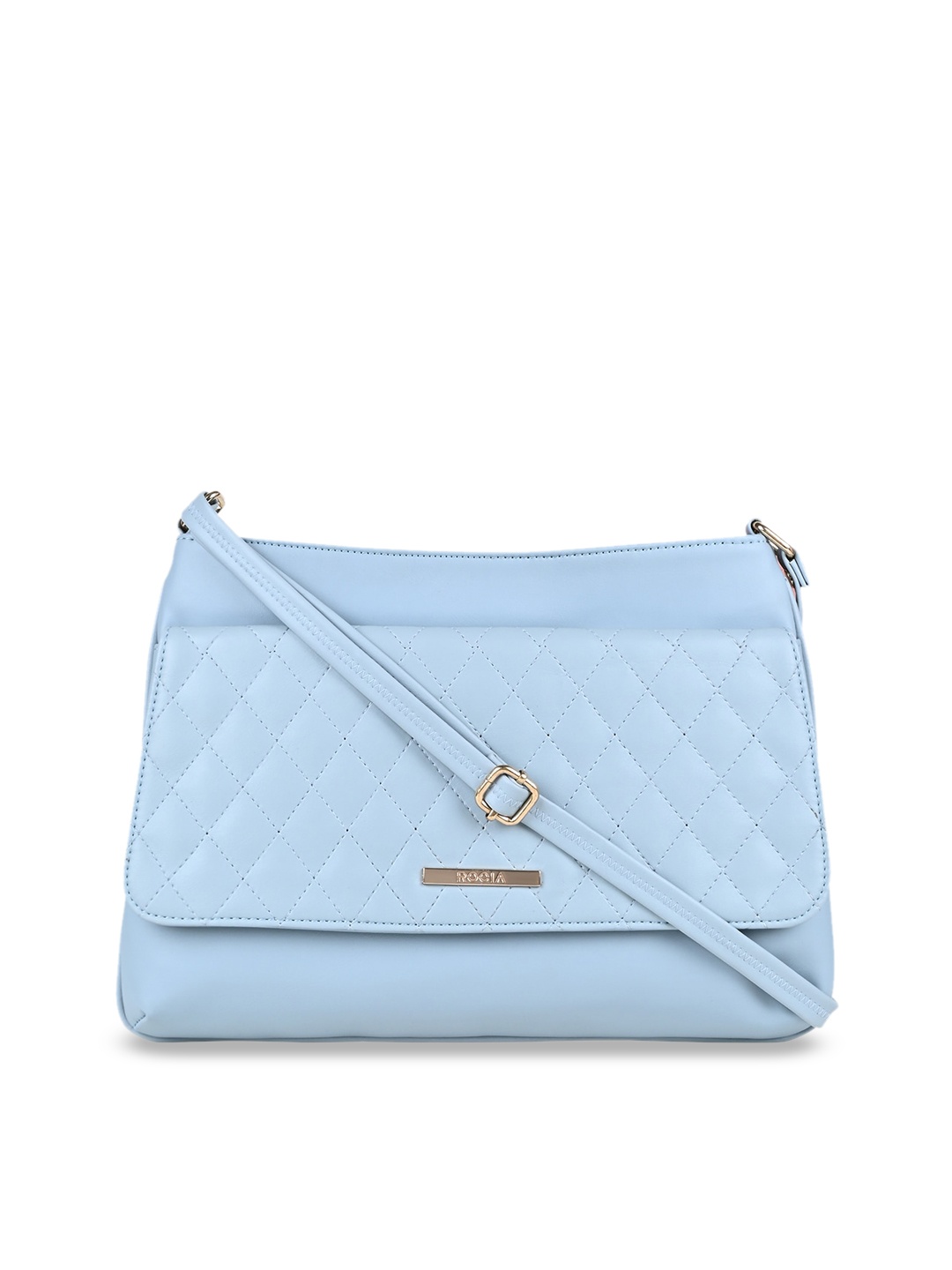 

Rocia Textured Structured Sling Bag with Quilted, Blue