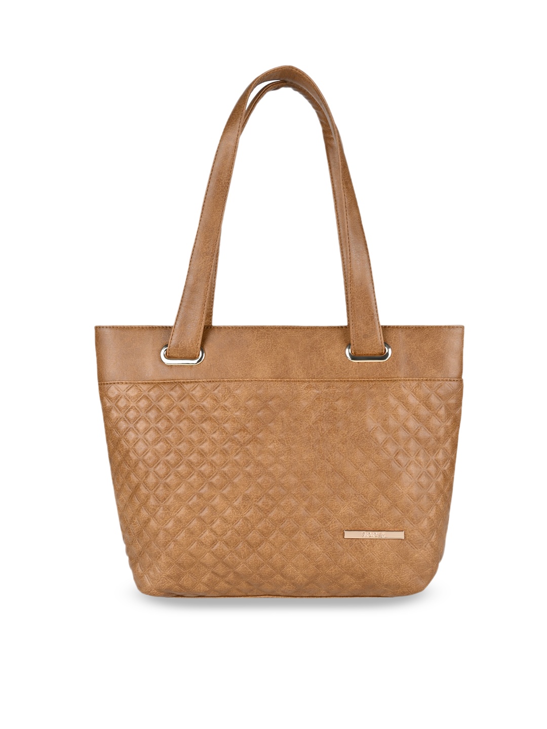 

Rocia Textured PU Structured Shoulder Bag with Quilted, Tan