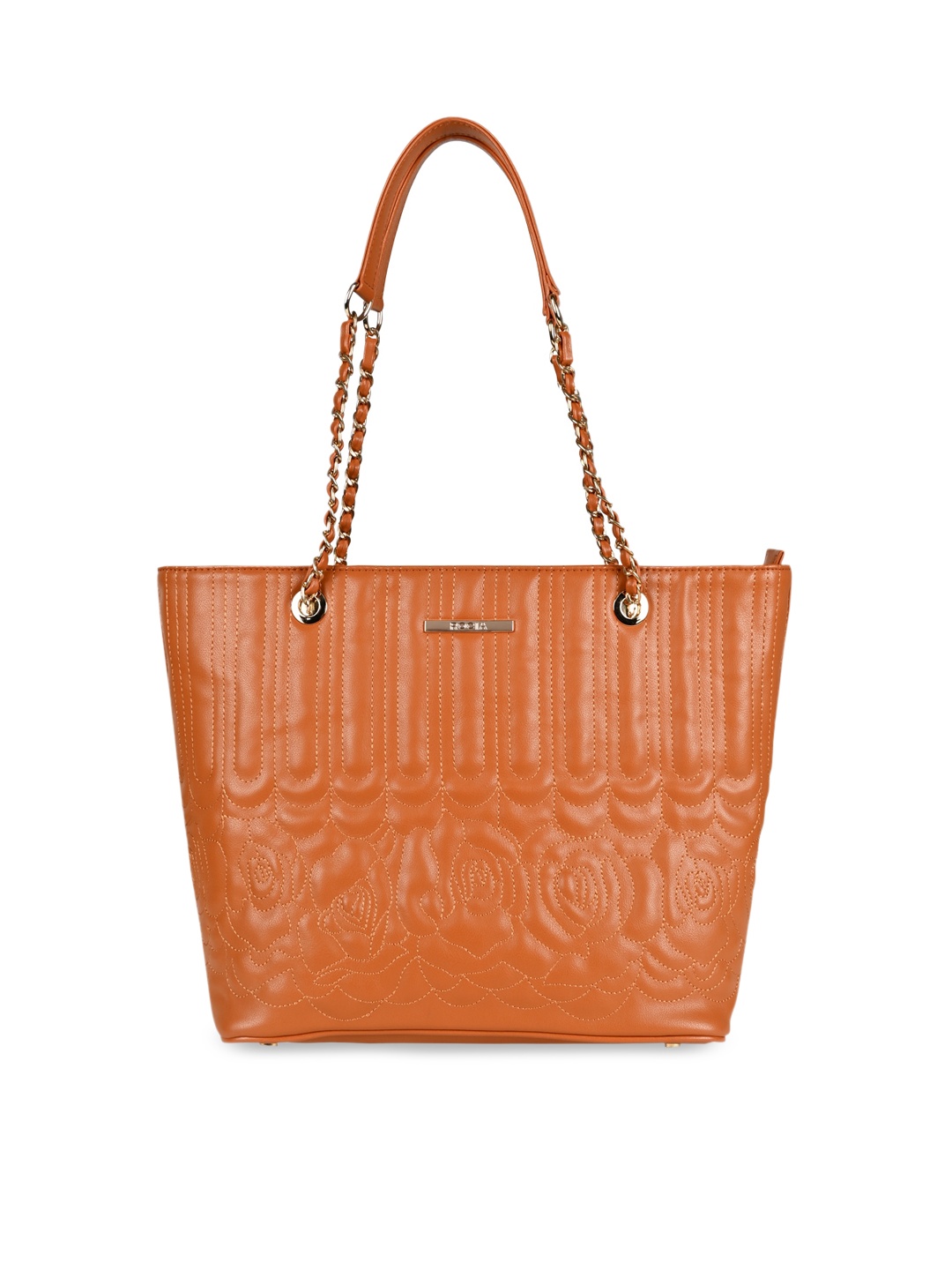 

Rocia Structured Quilted Shoulder Bag, Tan