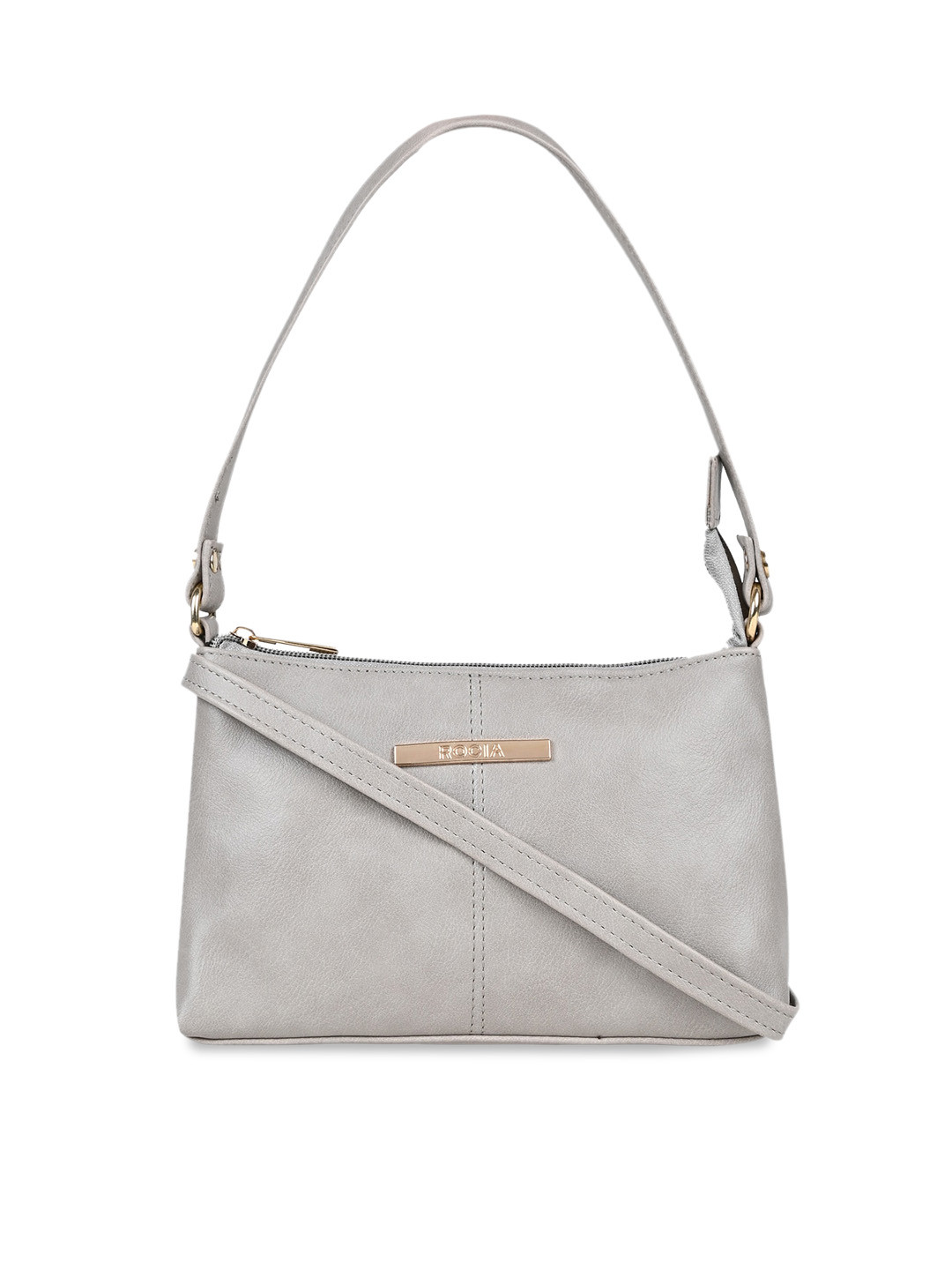 

Rocia Grey PU Structured Handheld Bag with Bow Detail