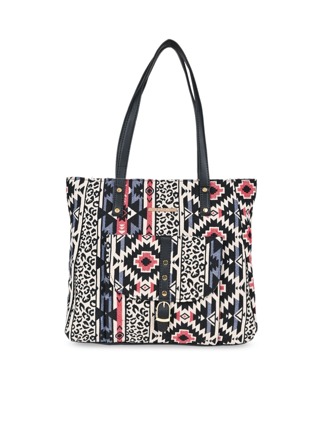 

Rocia Geometric Printed Shopper Tote Bag, Beige