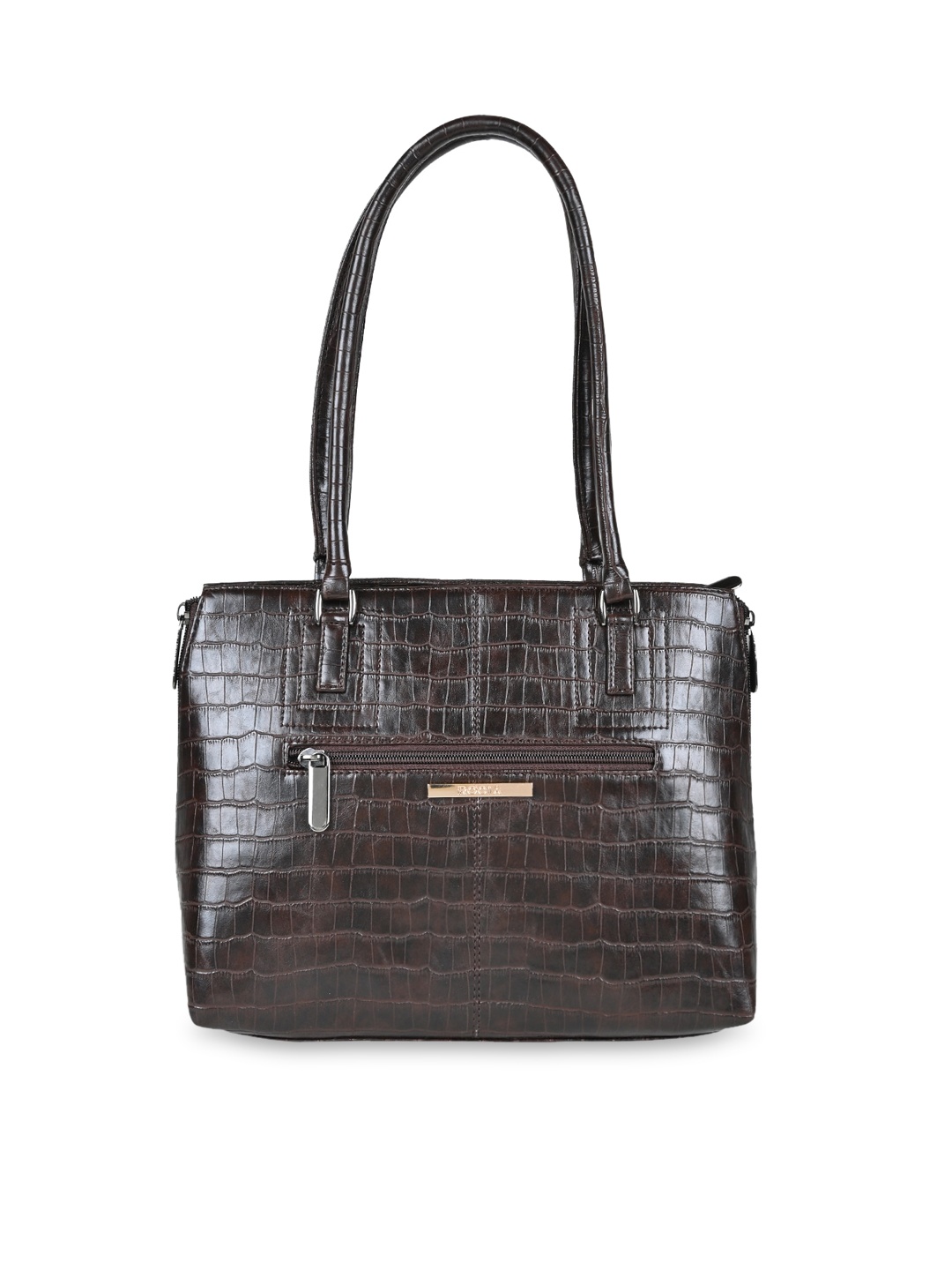 

Rocia Textured Structured Shoulder Bag, Brown