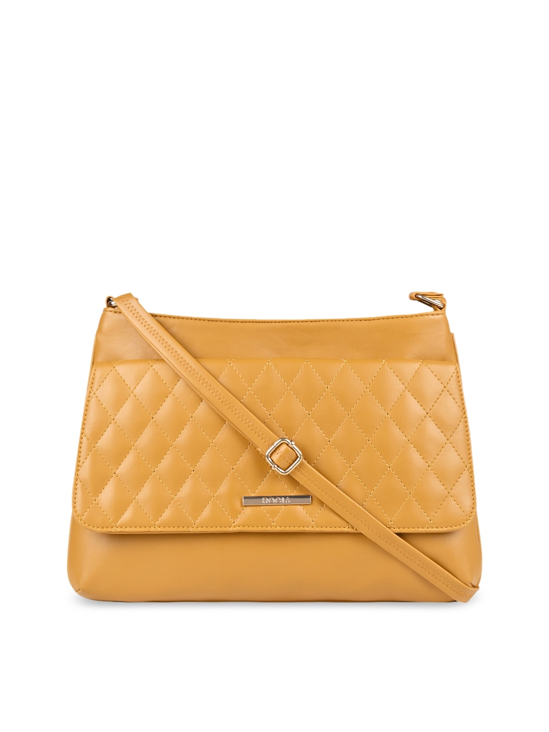 

Rocia Quilted Structured Sling Bag, Yellow