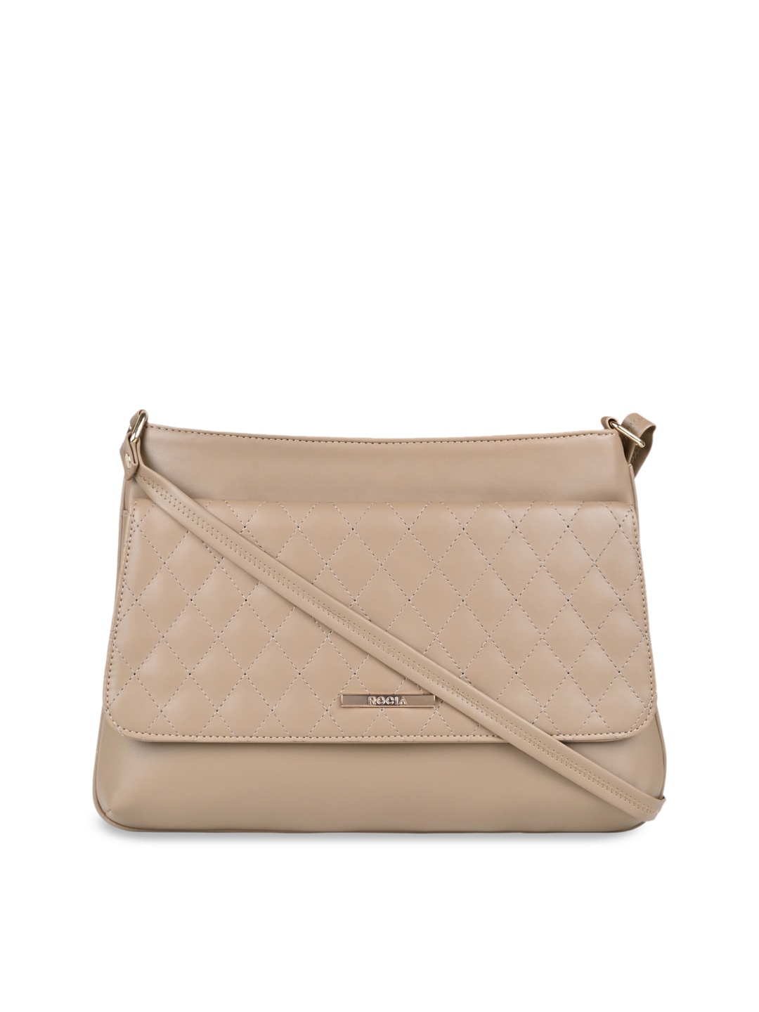 

Rocia Structured Sling Bag with Quilted, Beige