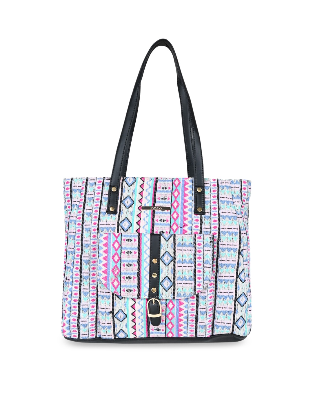 

Rocia Geometric Printed PU Shopper Shoulder Bag, Pink