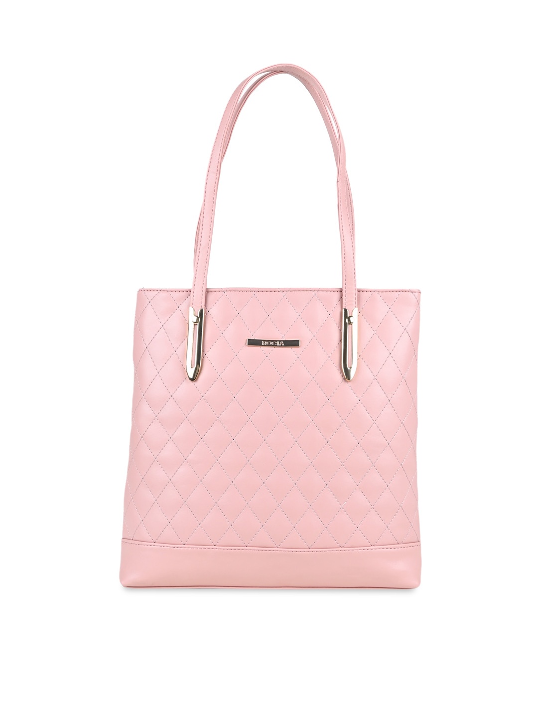 

Rocia Textured PU Structured Shoulder Bag with Quilted, Pink