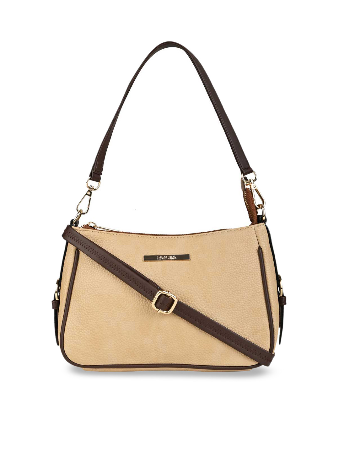 

Rocia Structured Shoulder Bag, Beige