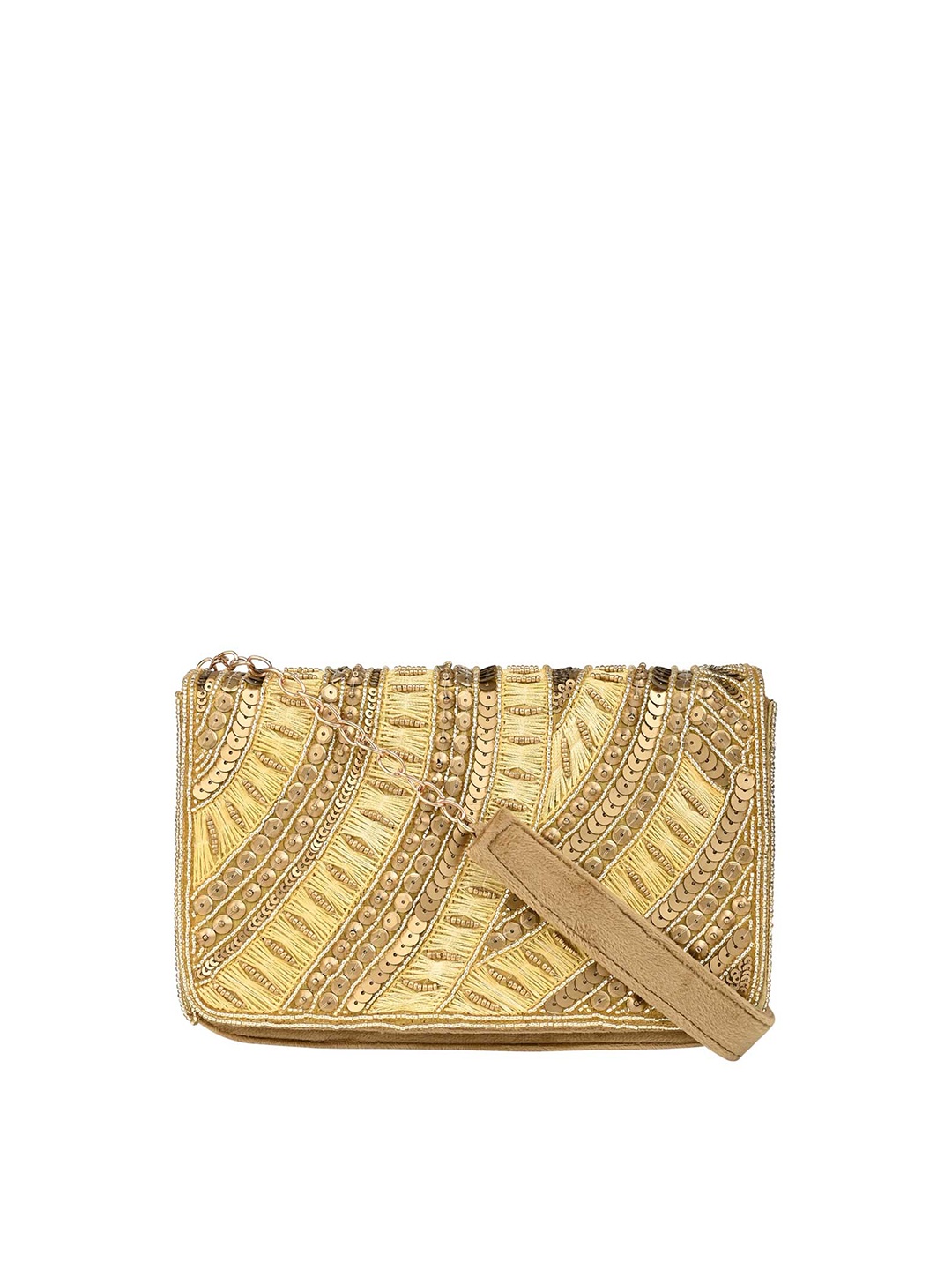

Rocia Embellished Purse Clutch, Gold