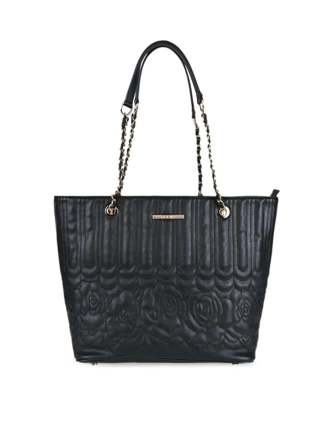 

Rocia Structured Shoulder Bag with Quilted, Black