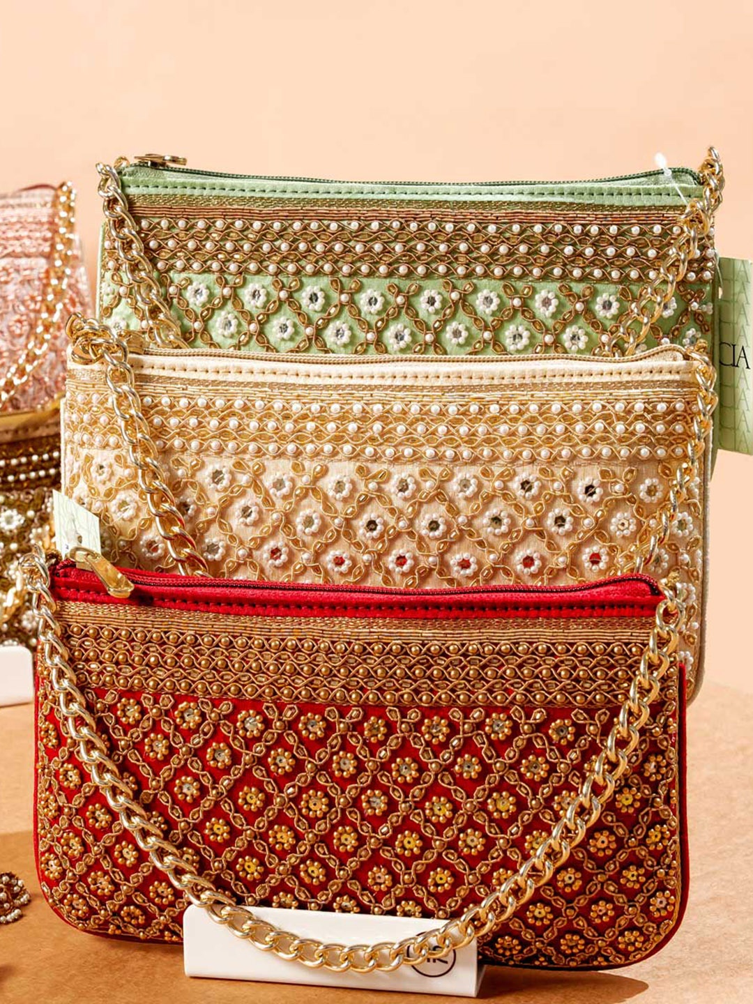 

Rocia Structured Sling Bag, Green