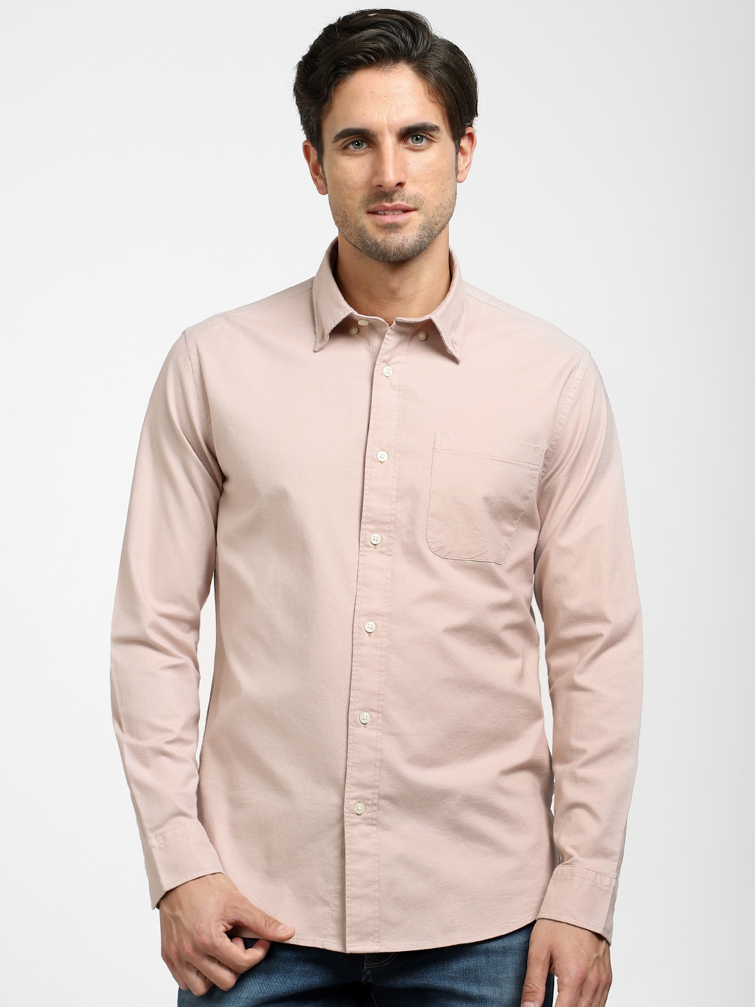 

SELECTED Men Casual Cotton Shirt, Mauve