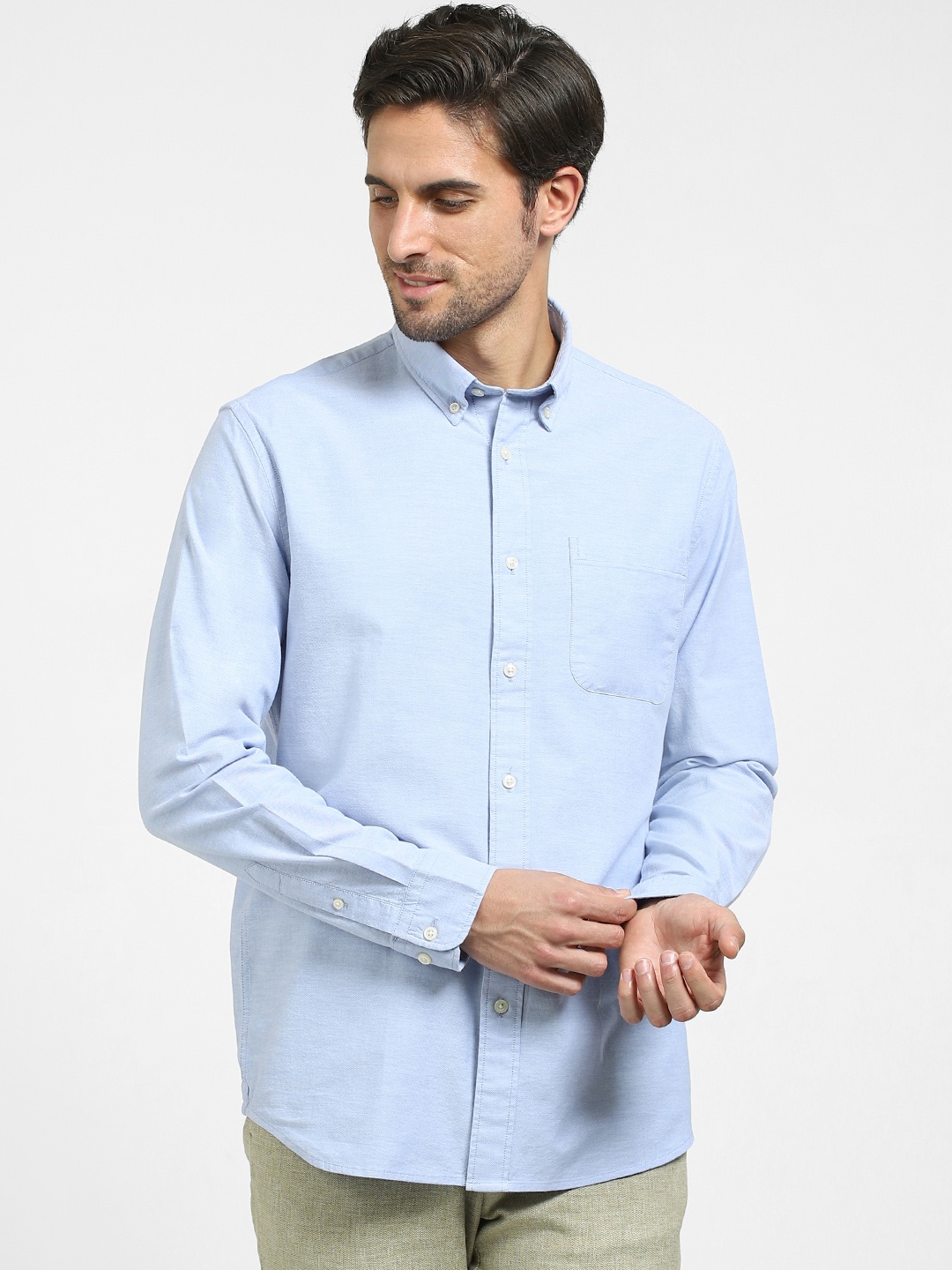 

SELECTED Men Cotton Casual Shirt, Blue