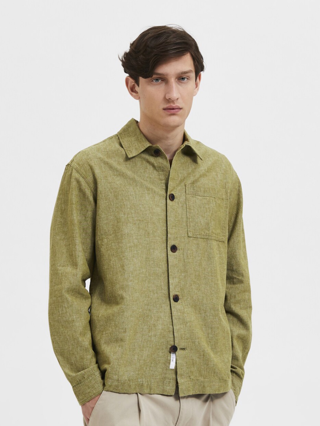 

SELECTED Men Casual Shirt, Green