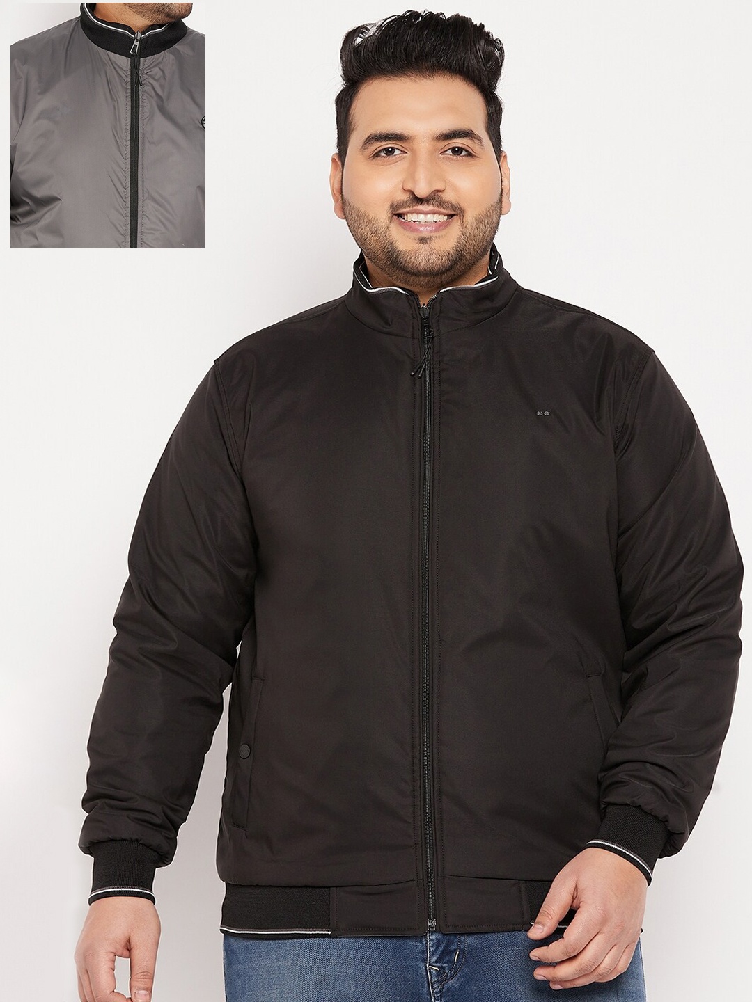 

Okane Men Plus Size Reversible Puffer Jacket, Black