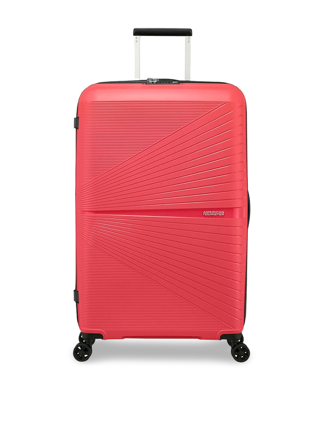 

AMERICAN TOURISTER Textured Hard-Sided Large Trolley Suitcase, Red