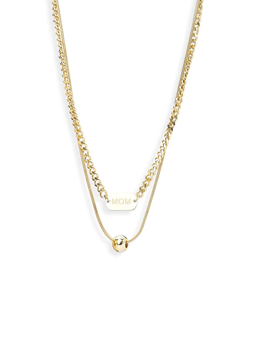 

PALMONAS Gold-Plated Layer Necklace, White