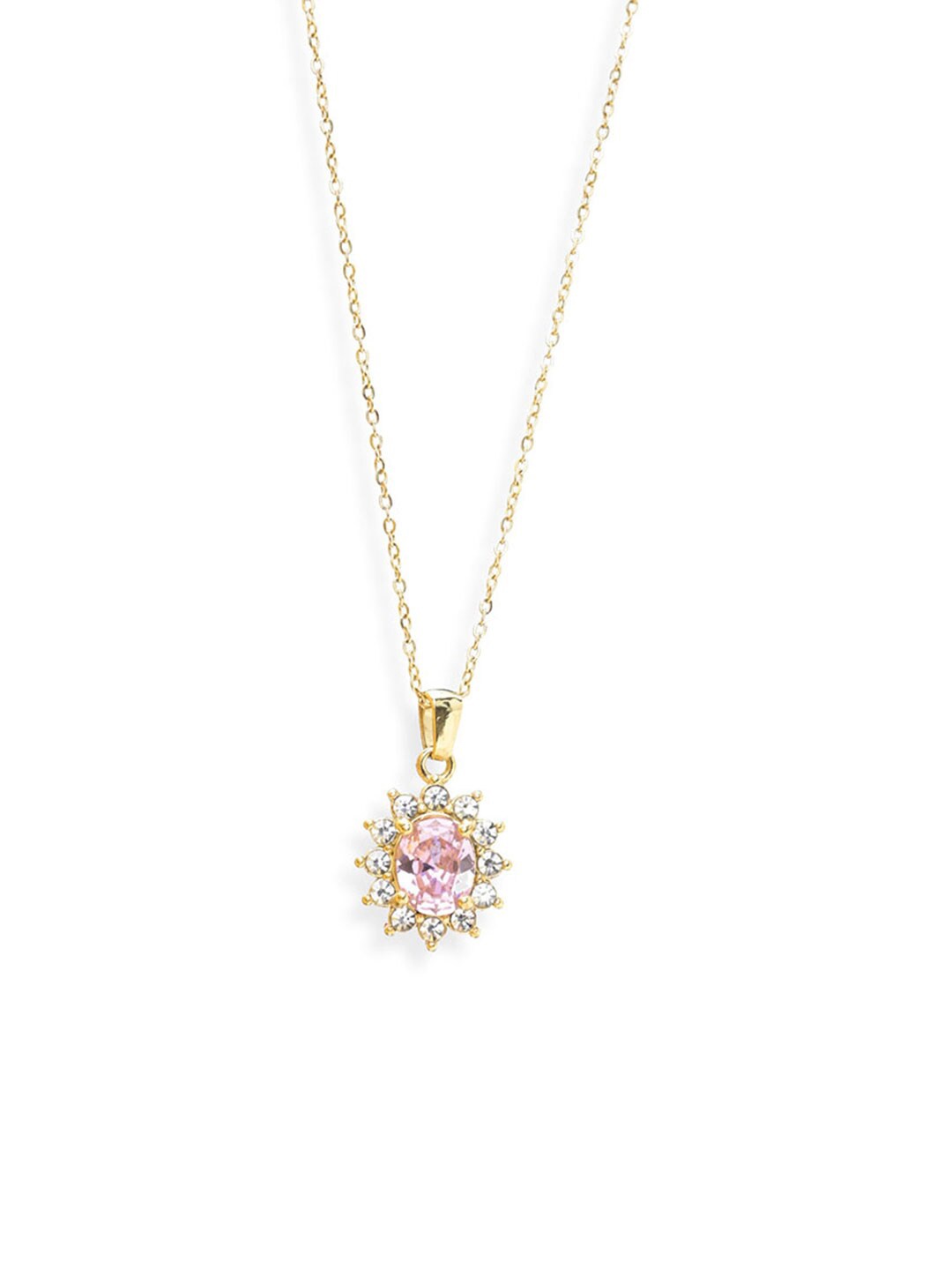 

PALMONAS Gold-Plated Sapphire Necklace, Pink